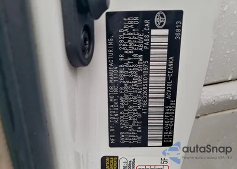 2005 Toyota Camry Le from USA, damaged, VIN 4T1BE32K85U010975